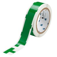 Brady 121421 T-Shape Green Vinyl Corner Marking Tape, 1.5" Width x 1" Height, Green