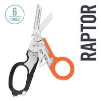LEATHERMAN - Raptor Emergency Response Shears with Strap Cutter and Glass Breaker, Black-Orange with Utility Holster