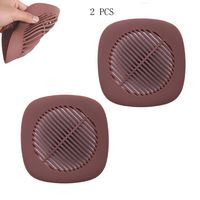 2 Pack Silicone Drain Hair Catcher Sink Strainer, Shower Drain Hair Trap, Silicone Drain Cover Suction, Water Trap Cover for Bathroom Bathtub and Kitchen (Brown)