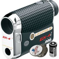 Luepold Golf GX-4i3 Rangefinder + CR2 Battery + 1 Custom Ball Marker Clip Set (American Eagle)
