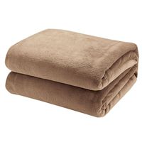 Bedsure Fleece Blanket Throw Size Taupe Lightweight Super Soft Cozy Beige Bed Blanket