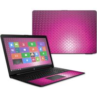 MightySkins Skin Compatible With HP 17t Laptop 17.3" (2017) - Pink Diamond Plate | Protective, Durable, and Unique Vinyl Decal wrap cover | Easy To Apply, Remove, and Change Styles | Made in the USA