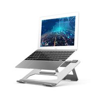 EPN Laptop Stand, Adjustable Ventilated Stand for desk, Foldable Aluminum Laptop Riser with Rubber Pads and Protective Hooks, Ergonomic Portable Holder Compatible for 11"-15.6" MacBook/Dell/HP/Lenovo