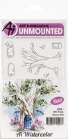 Art Impressions 5056 Watercolor Cling Rubber Stamps-Fairy Doors