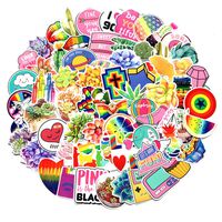 DOFE Laptop Stickers 200 pcs,200 PCS Pink Girls Stickers,Grimace Stickers,Guitar Motorcycle Bicycle Luggage Decal Graffiti Patches for Teens. (200 PCS Pink Girls Stickers)