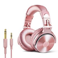 OneOdio Over Ear Headphones for Women and Girls, Wired Bass Stereo Sound Headsets with Share Port, 50mm Driver Rose Gold Headsets with Mic for PC, Phone, Laptop, Guitar, Piano, Mp3/4, Tablet (Pink)