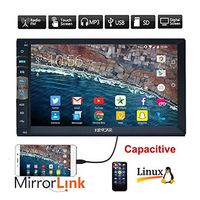 EinCar 7 inch Double Din Car Stereo MP5 Player with Capacitive Touch Screen Video Audio 1080P Multimedia Movie FM Radio Receiver in Dash Bluetooth Hands Free SD/USB/Aux/Mirror Link for Android Phones