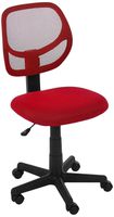 AmazonBasics Low-Back Computer Task Office Desk Chair with Swivel Casters - Red, BIFMA Certified