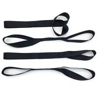 Heavy Duty 1,200lb. Workload Soft Loop Tie Down Straps for Towing or Trailering ATV, UTV, Motorcycle, Lawn Garden Equipment (Set of 4) (18", Black)