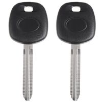 ECCPP Replacement fit for Uncut Ignition Key Fob Toyota Series TOY44D-PT (Pack of 2)