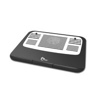 Aluminum Laptop Cooling Pad, SIIG Ergonomic Multi-Angle Tilted Laptop Lap Pad Stand, Air Mesh Cushioned Base with USB Powered Cooling Fan & Detachable Tablet Stand