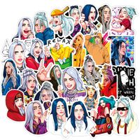 Billie Eilish Stickers for Water Bottles（50PCS）,Hydro Flask Stickers,Laptop Stickers,Waterproof,Aesthetic,Trendy Stickers for Teens,Travel Extra Durable 100% Vinyl