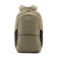 Pacsafe Metrosafe LS450 25 Liter Anti Theft Laptop Backpack - with Padded 15" Laptop Sleeve, Adjustable Shoulder Straps, Patented Security Technology (Khaki)