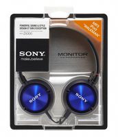 Brand New!! Sony MDR-ZX300/L (MDR-ZX300/BLUE) MDRZX300 Blue & Black On-Ear Stereo Headphones