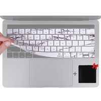 FORITO Keyboard Cover Compatible for 2016 2017 2018 MacBook Pro 13" 15" Model A1706 1707 A1708 A1989 A1990 with Touch Bar and Touch ID (Marble White)