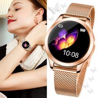 SmartDaily Smart Watch for Women, Color Touch Screen Ladies Smartwatch Waterproof IP68, Women Fitness Tracker with Heart Rate,Pedometer,Calories for Aandroid/iPhone,Gift for Girls Women (A: Rosegold)