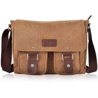 Kuston Vintage Canvas Satchel Messenger Bag Cross Body Bag Shoulder Bag for Men Women