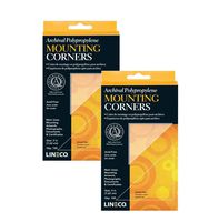 Lineco Self-Adhesive Polypropylene Mounting Corners - 3" Clear (100/Pkg.), Pack of 2
