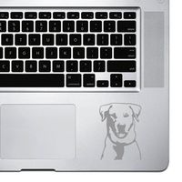 StickAny Palm Series Labrador Retriever Style 6 Sticker for MacBook Pro, Chromebook, and Laptops (Silver)