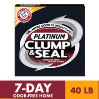 ARM & HAMMER Clump & Seal Platinum Cat Litter, Multi-Cat, 40 lb