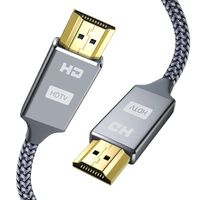 4K HDMI Cable/HDMI Cord - 25Feet (7.5M) - Nylon Braided - Supports 4K, Ultra HD, 3D, 1080p, Ethernet and Audio Return-Xbox Playstation PS3 PS4 PC Apple TV