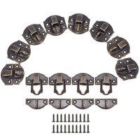 27MM Antique Brass Latch hasps 12-Pack with Bronze Screws for Wooden Jewelry Box Cabinet Decorative
