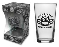 Five Finger Death Punch Beer Glass Knuckle Band Logo Official Boxed