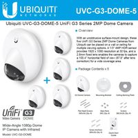 Ubiquiti UniFi UVC-G3-DOME Video Camera G3 Dome Wide-Angle 1080p HD video IP Camera with Infrared