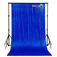 ShiDianYi Golden Backdrop Curtain Royal Blue-4FTX7FT-Photo Backdrop Sequins Shower Curtain Set Sequin Backdrop CURTAIN-0726E