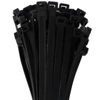 100 Premium Heavy Duty 20 Inch Zip Ties | Black Nylon Cable Ties | XGS Wire Ties by APTronix (20 Inch, Black)