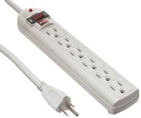 Morris Products 89032 6 Outlet Power Strip Surge Protector, 6' Length, 270 Joules