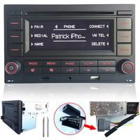 Car Radio Audio Stereo RCN210 for VW Golf MK4 Polo Passat B5 USB MP3 AUX SD Build-in Bluetooth with CD Player + Adapter with Canbus Simulator