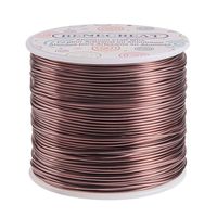 BENECREAT 12 17 18 Gauge Aluminum Wire (17 Gauge,380FT) Anodized Jewelry Craft Making Beading Floral Colored Aluminum Craft Wire - Brown