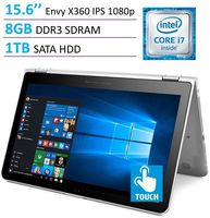 HP Envy x360 15.6in Touchscreen 2-in-1 IPS FHD (1920 x 1080) Laptop PC | Intel Core i7-6500U 2.5GHz | 8GB DDR3L RAM | 1TB HDD | Windows 10 (Renewed)