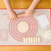 Silicone Baking Mat, Thick Pastry Mat Extra Large with Measurements for Baking -Fondant Mat,Dough Rolling Mat, Counter Mat, Heat-Resistance Oven Liner,Pie Crust Mat-Nonstick(23.6 x 15.7 Inch)