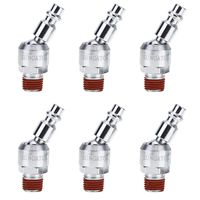 1/4" Swivel Air Plug, SUNGATOR 6-Pack Industrial Swivel Coupler and Plug, 1/4-Inch NPT Male Thread, Air Hose Fittings