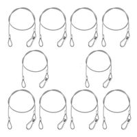 MFL. Safety Cables 176lb Load Capacity 33'' Stainless Steel Security Rope for Stage Lighting Party Lights DJ Light (Silver, 10pcs)