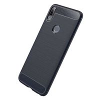 KaiTeLin ZenFone Max Pro[M1] ZB601KL Case - Ultra Thin Soft TPU Shock Proof Back Cover with Carbon Fiber Design Protective Case for Asus ZenFone Max Pro[M1] ZB601KL - Navy Blue