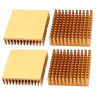 uxcell® Aluminium Heatsink Heat Sink Radiator Fin 40x40x11mm 4pcs Gold Tone