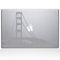 The Decal Guru San Francisco City Skyline Decal Vinyl Sticker, 13" MacBook Air, Silver (2303-MAC-13A-S)