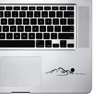 StickAny Palm Series Japanese Mountains Sticker for MacBook Pro, Chromebook, and Laptops (Black)