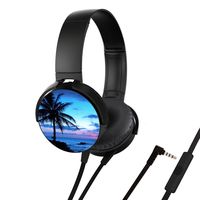Portable Headphones, Deep Bass Over Ear Headsets with Soft Earmuff, Personalized Noise-Isolation Headphone Perfect for iPad iPhone iPod Tablets Smartphones Laptop Computer - Beautiful Sunset In Hawaii