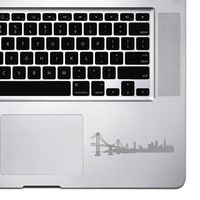StickAny Palm Series San Francisco Skyline Sticker for MacBook Pro, Chromebook, and Laptops (Silver)