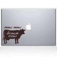 The Decal Guru Now Now Brown Cow MacBook Decal Vinyl Sticker - 11" MacBook Air - Brown (1138-MAC-11A-BRO)