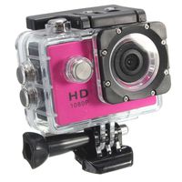 Topjoy 1080P Full HD 2.0 inch LCD Screen Waterproof Sports Action Camera Cam DV 12MP DVR Helmet Camera Sports DV Camcorder (Red )