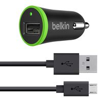 Belkin MiXiT Car Charger + Micro USB Cable, 4 Feet (Black)