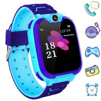 Kids Games Smartwatch Phone - 1.44'' HD Touch Screen Boys Girls Watch with MP3 Player 2 Way Call Camera Clock Voice-Record Calculator for Students Back to School Learning Birthday Gifts, Blue
