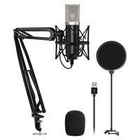 TONOR Cardioid Condenser Microphone, USB Computer Mic Kit with 24mm Diaphragm/Spider Shock Mount for Podcasting, Gaming, Streaming, YouTube, Voice Over, Studio/Home Recording, TC-2030