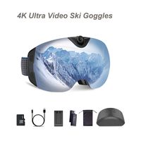 OhO Camera Ski Goggles, Anti-Fog Snowboard Goggles with UV400 Protection Dual Ski Lens, 4K 24MP Adjusted Action Camera, Low Temperature Working Battery