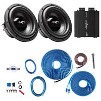 Skar Audio IX-8 D4 Dual 8" 300 Watt RMS Subwoofer Package with RP-350.1D Amplifier and 8 Gauge Amp Wiring Kit